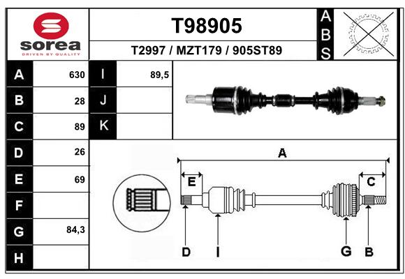 Transmission (Cardan) SEEAC MZT179