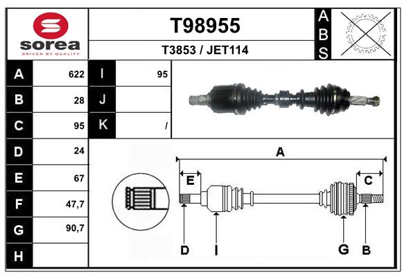 Transmission (Cardan) SEEAC JET114