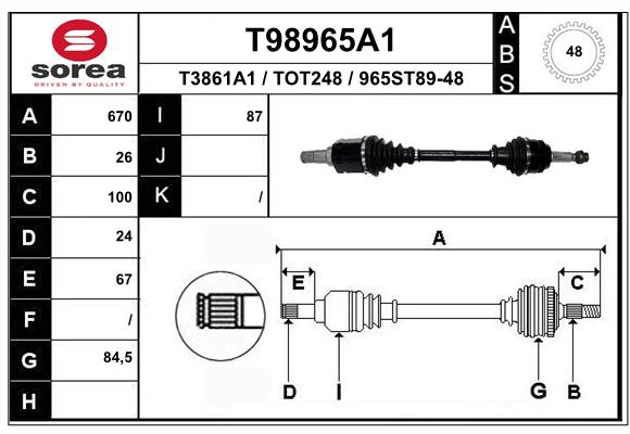 Transmission (Cardan) SEEAC TOT248