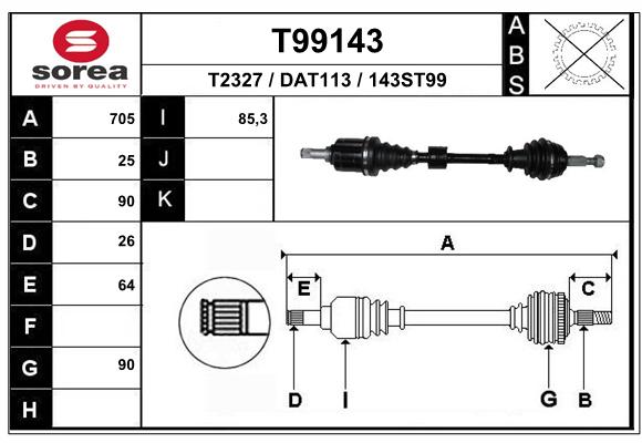 Transmission (Cardan) SEEAC DAT113