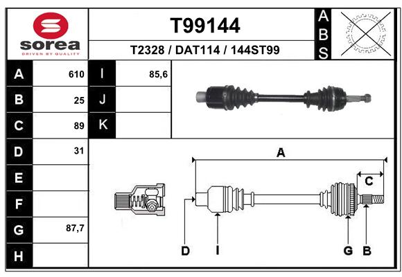 Transmission (Cardan) SEEAC DAT114