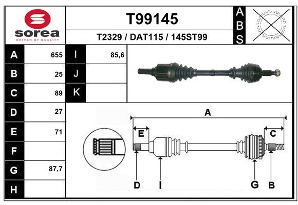 Transmission (Cardan) SEEAC DAT115