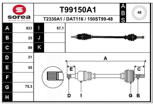 Transmission (Cardan) SEEAC DAT116