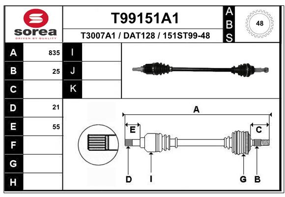 Transmission (Cardan) SEEAC DAT128