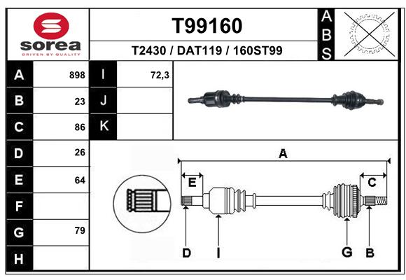 Transmission (Cardan) SEEAC DAT119