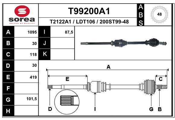 Transmission (Cardan) SEEAC LDT106