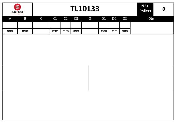 Arbre de transmission d'entraînement essieux SEEAC TL10133