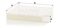 Filtre d'habitacle MANN-FILTER CU 18 009