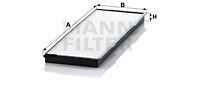 Filtre d'habitacle MANN-FILTER CU 37 001