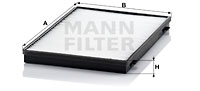 Filtre d'habitacle MANN-FILTER CU 3943