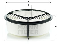 Filtre à air MANN-FILTER C 2262