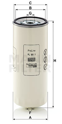 Filtre à carburant MANN-FILTER PL 601/1 x