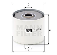 Filtre à carburant MANN-FILTER P 917/2 x