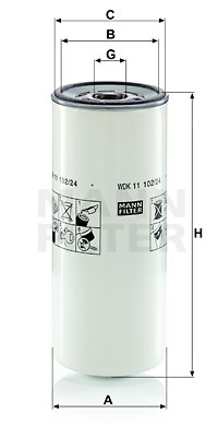 Filtre à carburant MANN-FILTER WDK 11 102/24
