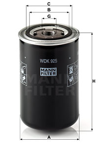 Filtre à carburant MANN-FILTER WDK 925