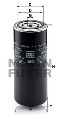 Filtre à carburant MANN-FILTER WDK 962/17