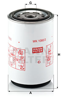 Filtre à carburant MANN-FILTER WK 1060/3 x