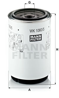 Filtre à carburant MANN-FILTER WK 1060/5 x