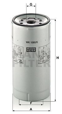 Filtre à carburant MANN-FILTER WK 1080/6 x