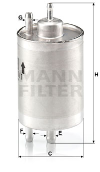 Filtre à carburant MANN-FILTER WK 720/1