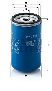 Filtre à carburant MANN-FILTER WK 723/1