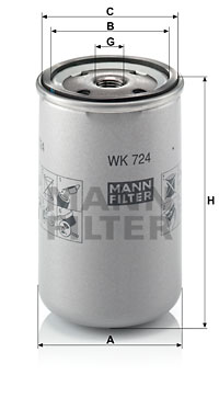 Filtre à carburant MANN-FILTER WK 724