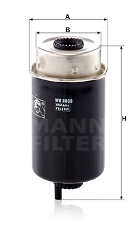 Filtre à carburant MANN-FILTER WK 8038