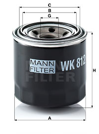 Filtre à carburant MANN-FILTER WK 812