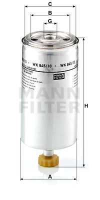 Filtre à carburant MANN-FILTER WK 845/10