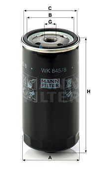 Filtre à carburant MANN-FILTER WK 845/8