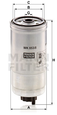Filtre à carburant MANN-FILTER WK 853/8