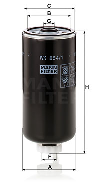 Filtre à carburant MANN-FILTER WK 854/1