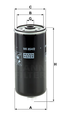 Filtre à carburant MANN-FILTER WK 854/2