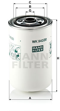 Filtre à carburant MANN-FILTER WK 940/20