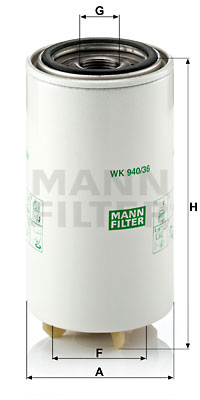 Filtre à carburant MANN-FILTER WK 940/36 x