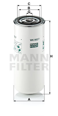 Filtre à carburant MANN-FILTER WK 962/7