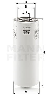 Filtre à carburant MANN-FILTER WK 980/1
