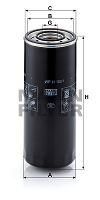 Filtre à huile MANN-FILTER WP 11 102/1-2