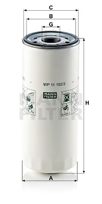 Filtre à huile MANN-FILTER WP 11 102/3