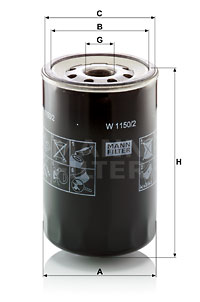 Filtre à huile MANN-FILTER W 1150/2