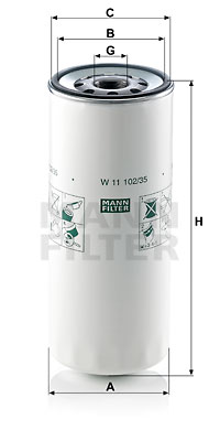 Filtre à huile MANN-FILTER W 11 102/35