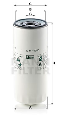 Filtre à huile MANN-FILTER W 11 102/36