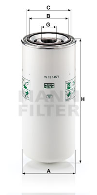 Filtre à huile MANN-FILTER W 13 145/1