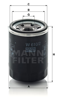 Filtre à huile MANN-FILTER W 610/2