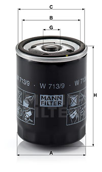 Filtre à huile MANN-FILTER W 713/9