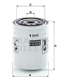 Filtre à huile MANN-FILTER W 8010