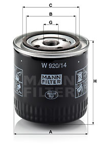 Filtre à huile MANN-FILTER W 920/14