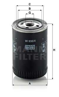 Filtre à huile MANN-FILTER W 936/4