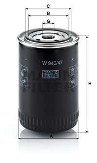 Filtre à huile MANN-FILTER W 940/47