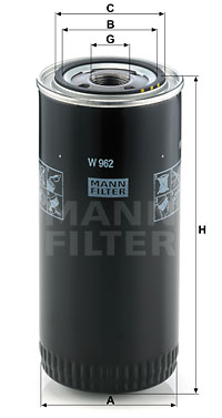 Filtre à huile MANN-FILTER W 962